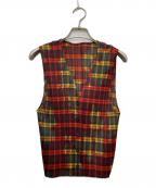 PLEATS PLEASEプリーツプリーズ）の古着「プリーツベスト」｜ブラウン×オレンジ