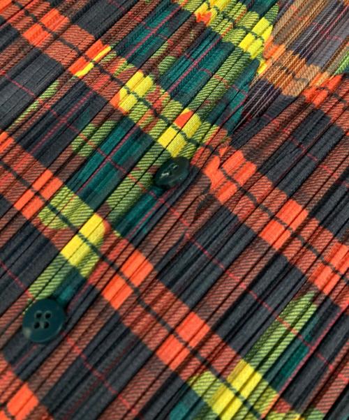 PLEATS PLEASE（プリーツプリーズ）PLEATS PLEASE (プリーツプリーズ) プリーツベスト ブラウン×オレンジ サイズ:3の古着・服飾アイテム