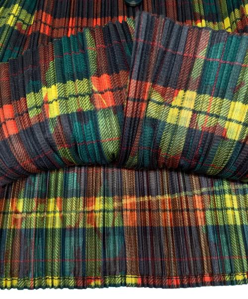 PLEATS PLEASE（プリーツプリーズ）PLEATS PLEASE (プリーツプリーズ) プリーツベスト ブラウン×オレンジ サイズ:3の古着・服飾アイテム