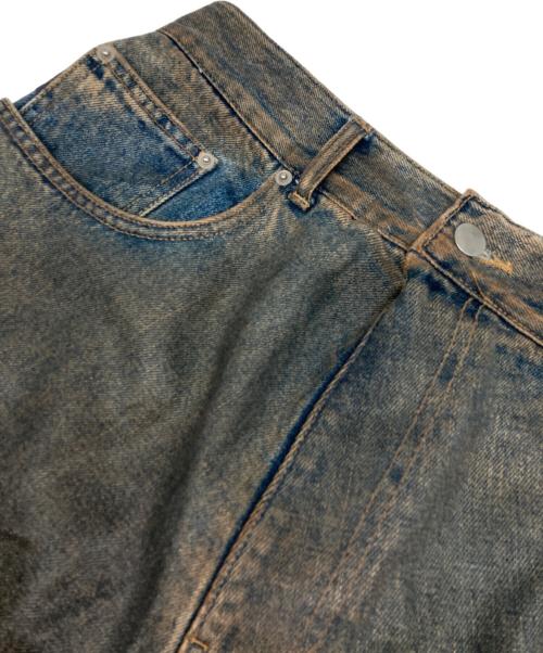 PROJECT G/R（プロジェクト ジーアール）PROJECT G/R (プロジェクト ジーアール) Coated Backward Denim Pants/コーテッド バックワード デニム パンツ インディゴ サイズ:2の古着・服飾アイテム