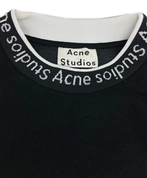 Acne studios（アクネ ストゥディオス）Acne studios (アクネ ストゥディオス) Logo Crewneck Sweatshirt/ロゴ クルーネック スウェット ブラック サイズ:Sの古着・服飾アイテム