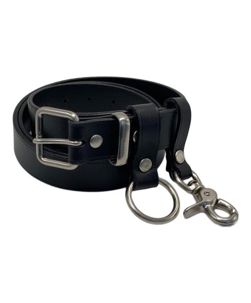 COMME des GARCONS HOMME（コムデギャルソン オム）COMME des GARCONS HOMME (コムデギャルソン オム) ステアオイルスムースレザーベルト ブラックの古着・服飾アイテム