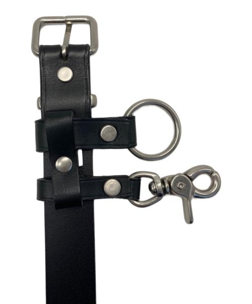 COMME des GARCONS HOMME（コムデギャルソン オム）COMME des GARCONS HOMME (コムデギャルソン オム) ステアオイルスムースレザーベルト ブラックの古着・服飾アイテム
