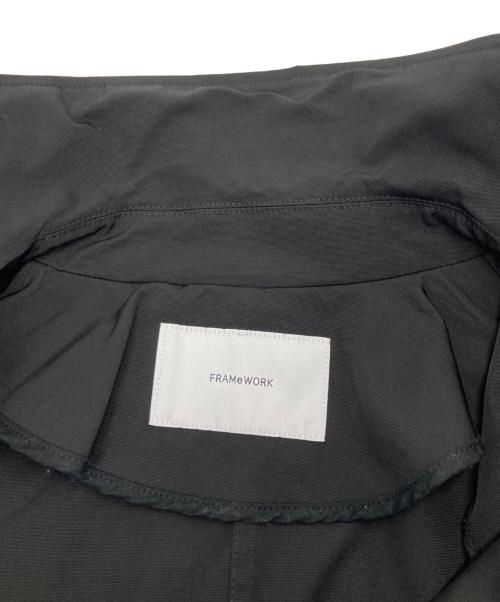 FRAMeWORK（フレームワーク）FRAMeWORK (フレームワーク) 撥水ポンチョトレンチコート ブラック サイズ:36の古着・服飾アイテム