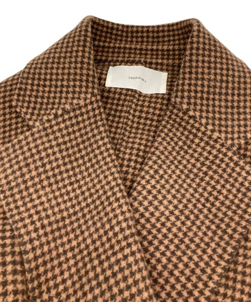 TODAYFUL（トゥデイフル）TODAYFUL (トゥデイフル) Over Check Coat/オーバー チェック コート ブラウン サイズ:36の古着・服飾アイテム