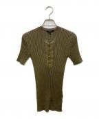 GUCCIグッチ）の古着「レースアップニット」｜カーキ