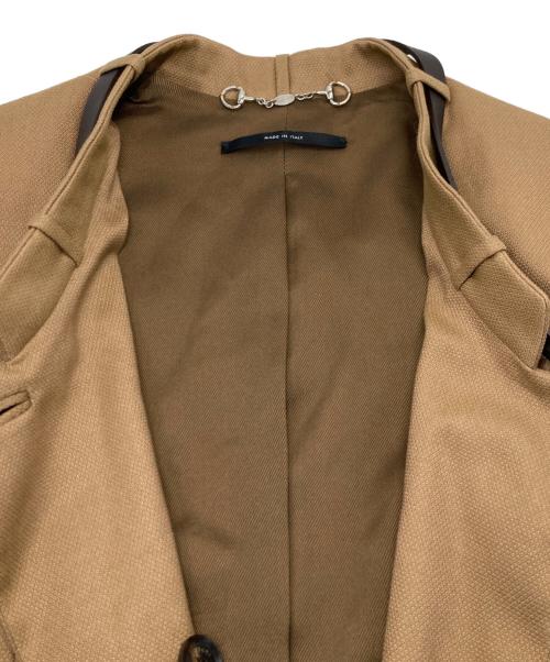 GUCCI（グッチ）GUCCI (グッチ) ノーカラージャケット ベージュ サイズ:38の古着・服飾アイテム