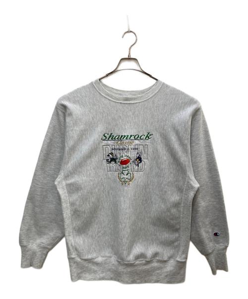 Champion REVERSE WEAVE（チャンピオン リバース ウィーブ）Champion REVERSE WEAVE (チャンピオン リバース ウィーブ) 刺繍プリントスウェット グレー サイズ:XLの古着・服飾アイテム