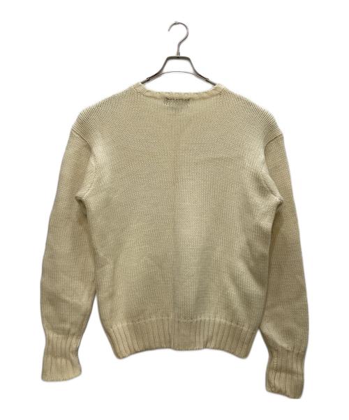 POLO RALPH LAUREN（ポロ・ラルフローレン）POLO RALPH LAUREN (ポロ・ラルフローレン) ヘビーウェイトクルーネックニット ホワイト サイズ:Ｌの古着・服飾アイテム