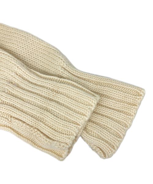 POLO RALPH LAUREN（ポロ・ラルフローレン）POLO RALPH LAUREN (ポロ・ラルフローレン) ヘビーウェイトクルーネックニット ホワイト サイズ:Ｌの古着・服飾アイテム