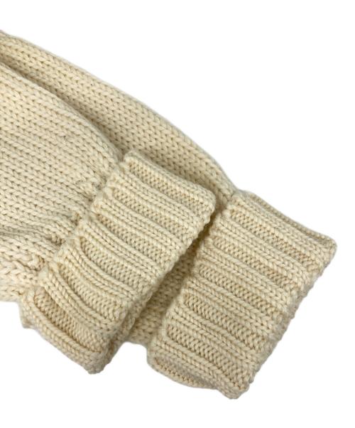 POLO RALPH LAUREN（ポロ・ラルフローレン）POLO RALPH LAUREN (ポロ・ラルフローレン) ヘビーウェイトクルーネックニット ホワイト サイズ:Ｌの古着・服飾アイテム