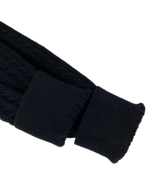 POLO RALPH LAUREN（ポロ・ラルフローレン）POLO RALPH LAUREN (ポロ・ラルフローレン) ケーブルニットカーディガン ブラック サイズ:XLの古着・服飾アイテム