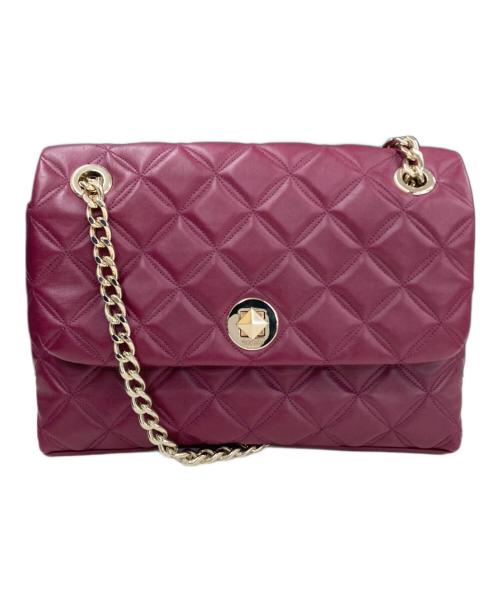 Kate Spade（ケイトスペード）Kate Spade (ケイトスペード) チェーンショルダーキルティングバッグ パープルの古着・服飾アイテム