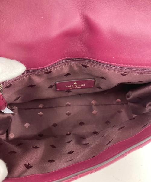 Kate Spade（ケイトスペード）Kate Spade (ケイトスペード) チェーンショルダーキルティングバッグ パープルの古着・服飾アイテム