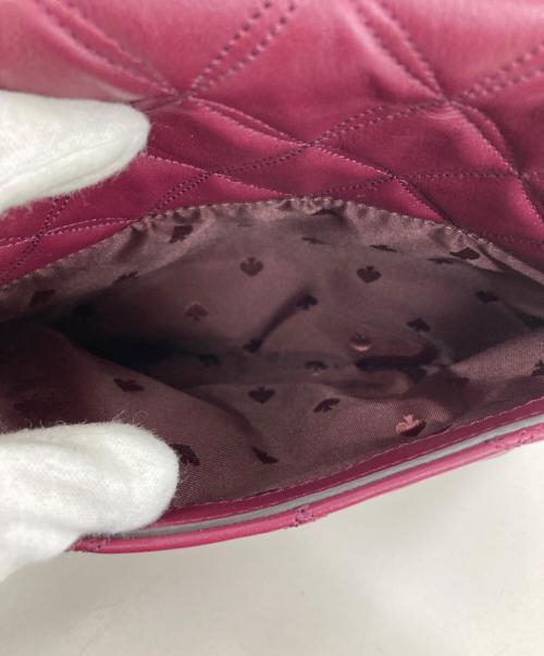 Kate Spade（ケイトスペード）Kate Spade (ケイトスペード) チェーンショルダーキルティングバッグ パープルの古着・服飾アイテム