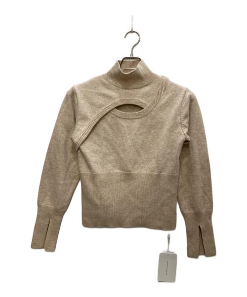 Ameri（アメリ）AMERI (アメリ) LINK UP KNIT TOP/リンクアップニットトップ ベージュ サイズ:Free 未使用品の古着・服飾アイテム