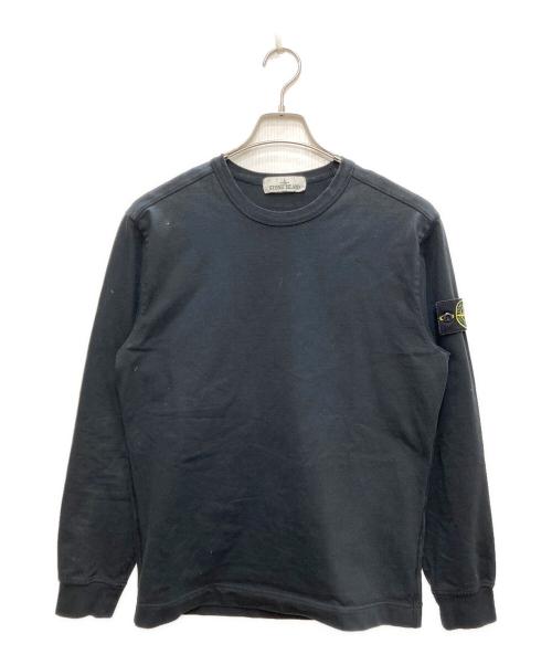 STONE ISLAND（ストーンアイランド）STONE ISLAND (ストーンアイランド) ヘビーウェイトコットンクルーネックL/Sカットソー ブラック サイズ:Ｓの古着・服飾アイテム
