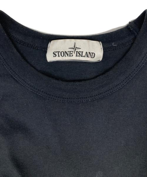STONE ISLAND（ストーンアイランド）STONE ISLAND (ストーンアイランド) ヘビーウェイトコットンクルーネックL/Sカットソー ブラック サイズ:Ｓの古着・服飾アイテム