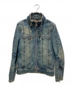 TORNADO MARTトルネードマート）の古着「ハイネックジップアップデニムジャケット」｜インディゴ