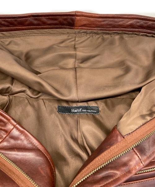 Haruf（ハルフ）haruf (ハルフ) シープレザージャケット ブラウン サイズ:Ｌの古着・服飾アイテム