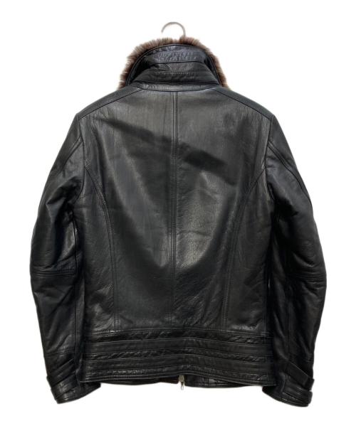 SHELLAC（シェラック）SHELLAC (シェラック) インナーボアレザージャケット ブラック サイズ:46の古着・服飾アイテム