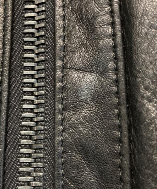 SHELLAC（シェラック）SHELLAC (シェラック) インナーボアレザージャケット ブラック サイズ:46の古着・服飾アイテム