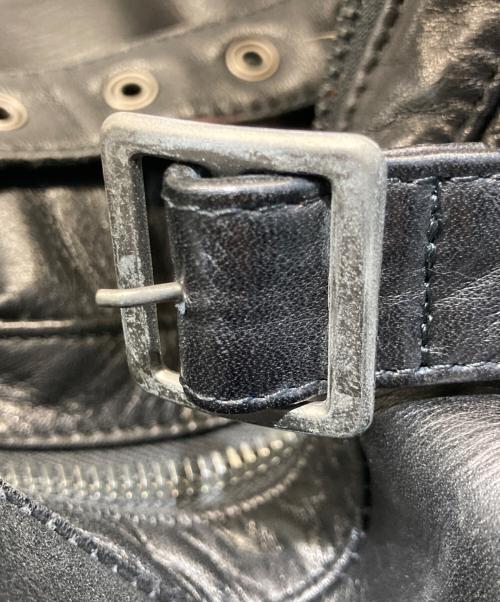 SHELLAC（シェラック）SHELLAC (シェラック) インナーボアレザージャケット ブラック サイズ:46の古着・服飾アイテム