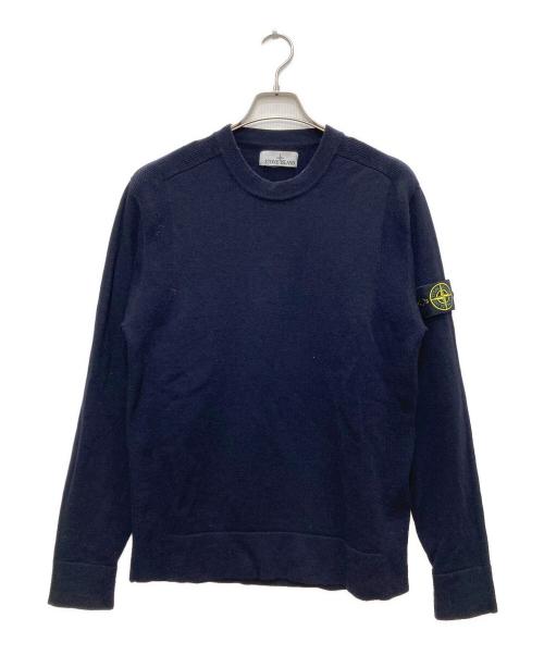 STONE ISLAND（ストーンアイランド）STONE ISLAND (ストーンアイランド) クルーネックニット ネイビー サイズ:Ｍの古着・服飾アイテム