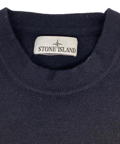 STONE ISLAND（ストーンアイランド）STONE ISLAND (ストーンアイランド) クルーネックニット ネイビー サイズ:Ｍの古着・服飾アイテム