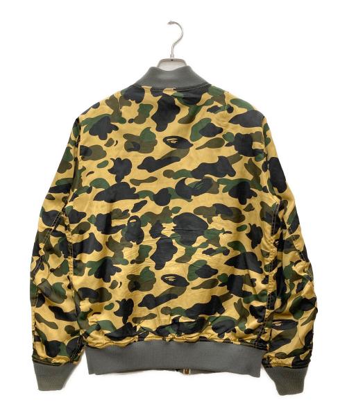 A BATHING APE（ア ベイシング エイプ）A BATHING APE TIGER EMBROIDERY REVERSIBLE LIGHT BOMBER JACKET/タイガー エンブロイダリー リバーシブル ライト ボンバー ジャケット グレー サイズ:Lの古着・服飾アイテム