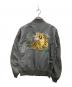 A BATHING APE TIGER EMBROIDERY REVERSIBLE LIGHT BOMBER JACKET/タイガー エンブロイダリー リバーシブル ライト ボンバー ジャケット グレー サイズ:L：12000円