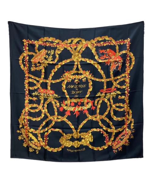 HERMES（エルメス）HERMES (エルメス) カレ90 LE SACRE du PRINTEMPS 春の祭典 ブラック サイズ:90の古着・服飾アイテム