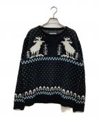 NEIGHBORHOODネイバーフッド）の古着「CARIBOU AW-KNIT.LS/カリブー　awニットロングスリーブ」｜ブラック