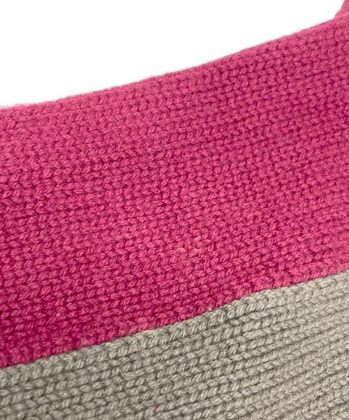 HERMES（エルメス）HERMES (エルメス) カシミヤスヌード ボルドー×カーキの古着・服飾アイテム