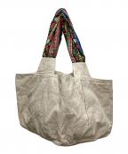 COMME des GARCONS tricotコムデギャルソントリコ）の古着「リネン混総柄ハンドルバッグ」｜ベージュ