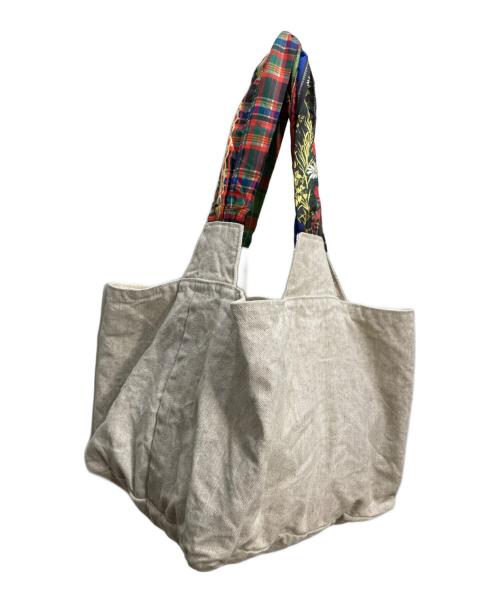 COMME des GARCONS tricot（コムデギャルソントリコ）COMME des GARCONS tricot (コムデギャルソントリコ) リネン混総柄ハンドルバッグ ベージュの古着・服飾アイテム