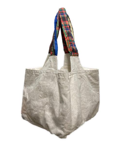 COMME des GARCONS tricot（コムデギャルソントリコ）COMME des GARCONS tricot (コムデギャルソントリコ) リネン混総柄ハンドルバッグ ベージュの古着・服飾アイテム