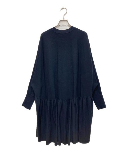 Curensology（カレンソロジー）Curensology (カレンソロジー) テンセルポリエステルギャザープルオーバー ブラック サイズ:Fの古着・服飾アイテム