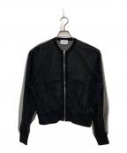 UNITED ARROWSユナイテッドアローズ）の古着「チュール ジップ カーディガン」｜ブラック