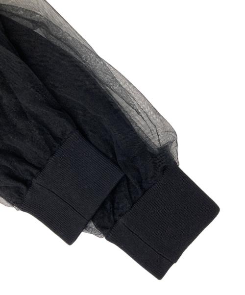 UNITED ARROWS（ユナイテッドアローズ）UNITED ARROWS (ユナイテッドアローズ) チュール ジップ カーディガン ブラック サイズ:Freeの古着・服飾アイテム