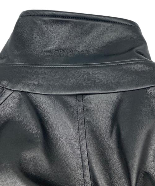 MAISON SPECIAL（メゾンスペシャル）MAISON SPECIAL (メゾンスペシャル) リサイクルライトフェイクレザープライムオーバーステンカラーコート ブラック サイズ:1の古着・服飾アイテム