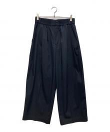 PUBLIC TOKYO（パブリックトウキョウ）の古着「スムージーワイドバレルレッグスラックス」｜ネイビー