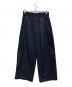 PUBLIC TOKYO（パブリックトウキョウ）の古着「スムージーワイドバレルレッグスラックス」｜ネイビー