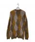 RE: Number (N)ine (リナンバーナイン) FEATHERY YARN ARGYLE JACQYARD KNIT CARDIGAN ベージュ サイズ:4：6000円