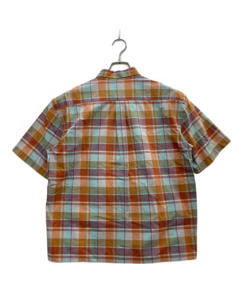 stussy（ステューシー）stussy (ステューシー) チェックシャツ ブルー×オレンジ サイズ:Ｍの古着・服飾アイテム