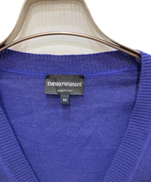 EMPORIO ARMANI（エンポリオ アルマーニ）EMPORIO ARMANI (エンポリオ アルマーニ) Vネックカーディガン ネイビー サイズ:44の古着・服飾アイテム