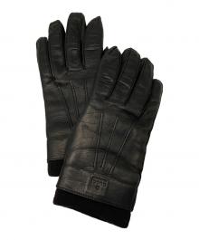 GUCCI（グッチ）の古着「レザーカシミヤグローブ」｜ブラック