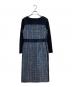 BOSS HUGO BOSS（ボス ヒューゴボス）の古着「Danopus Tweed Colorblock Sheath Dress」｜ネイビー