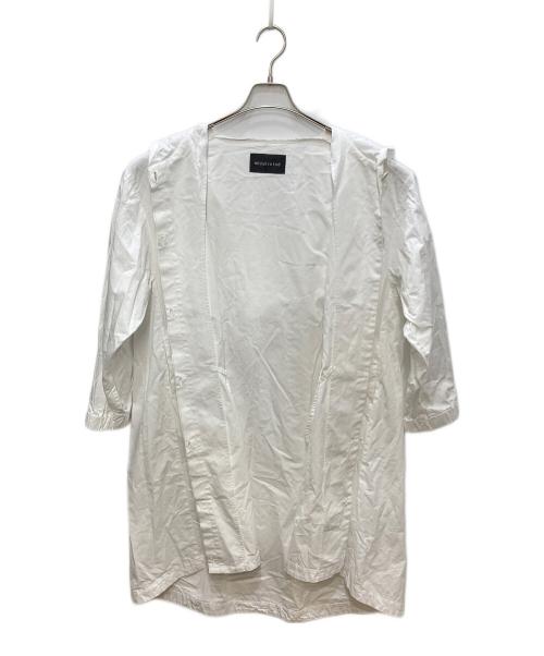 mizuiro-ind（ミズイロインド）mizuiro-ind (ミズイロインド) フーデッドリネンブレンドコート ホワイト サイズ:表記無の古着・服飾アイテム