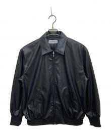 Snidel（スナイデル）の古着「フェイクレザージャケット」｜ブラック